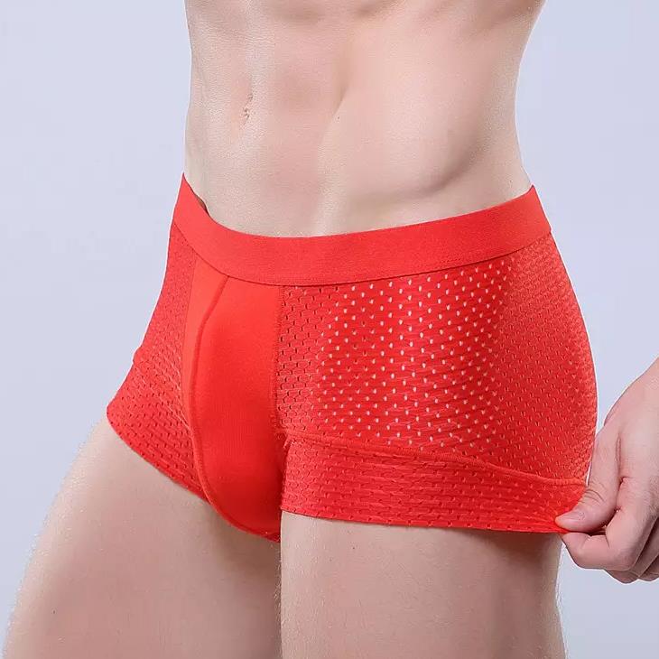Hollow Breathable Boxer Shorts for Men