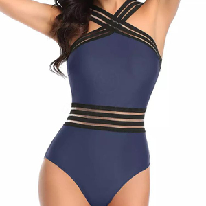 Blue One Piece Sport Swimsuits