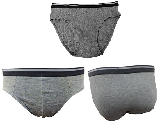 Grey Cotton Underpants for Men